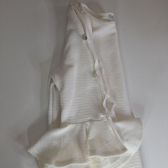 Green Envelope Los Angeles Blouse Button Ruffle Sleeves Cold Shoulder Womens S - Picture 4 of 8